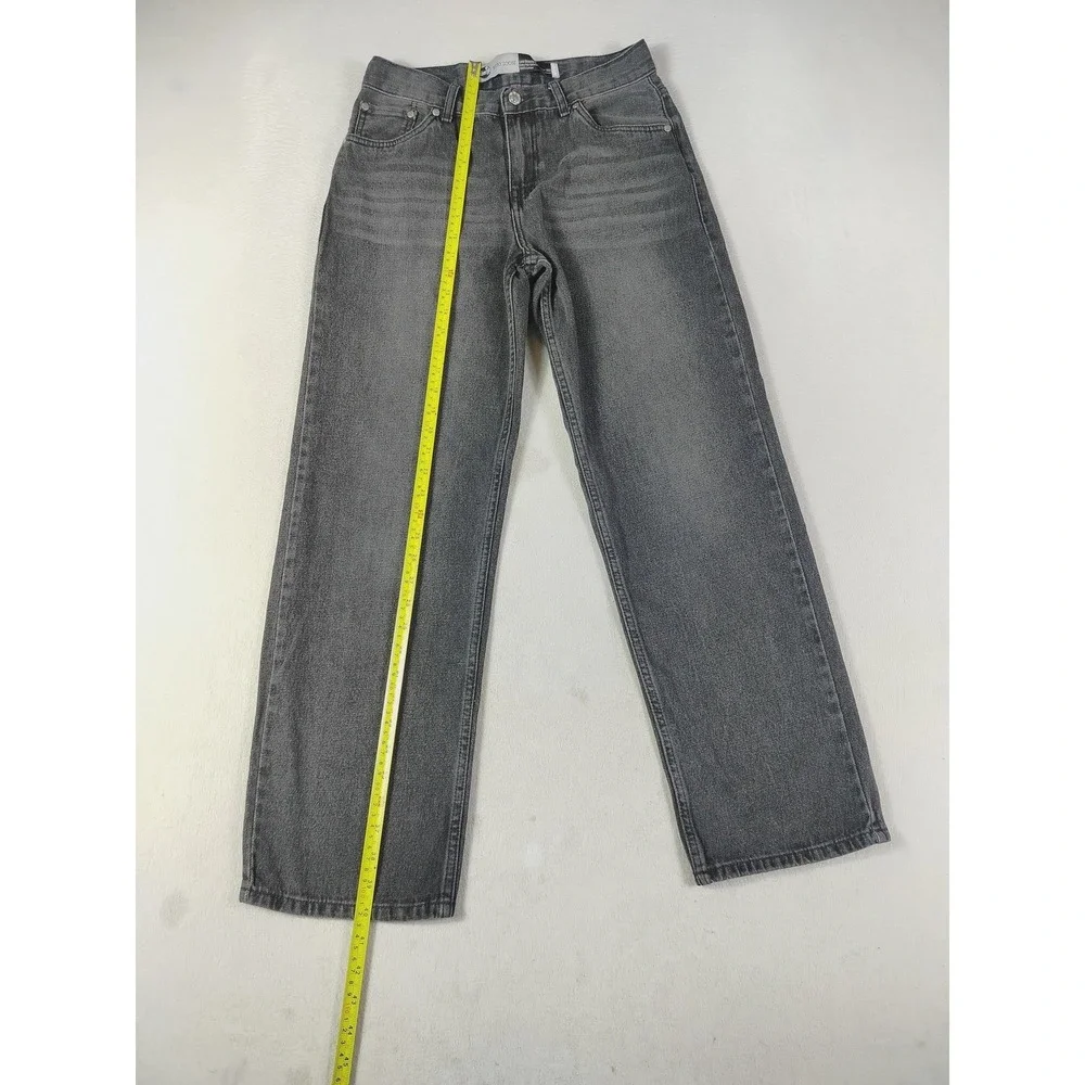Levis SilverTab Stay Loose Jeans Youth 18 Gray Wide Leg Denim Adjustable Waist